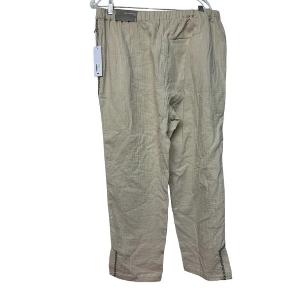 NWT SOFT SURROUNDINGS Lale Gauze pull on tan/Brown Cotton pants Size L Neutral - Picture 2 of 11